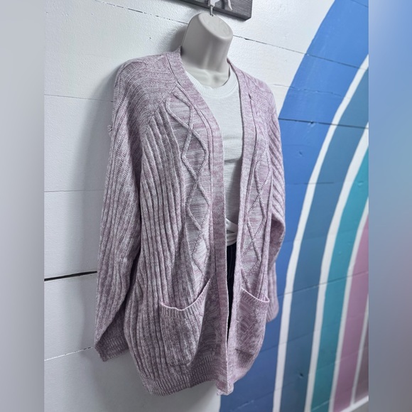 Boutique Brand Open Front Knit Cardigan Pockets Pink 💗 - Picture 2 of 7